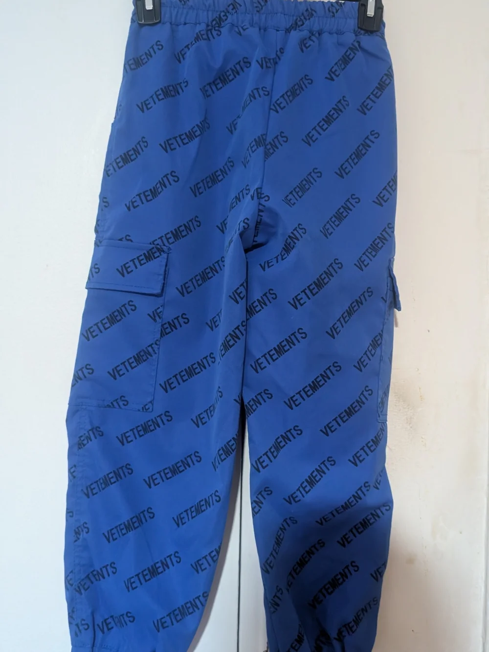 Vetements Blue Logo Cargo Joggers for Kids